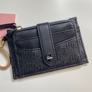 Juicy Couture Black Liquorice Heartless Tab Elongated Cardholder Coin …